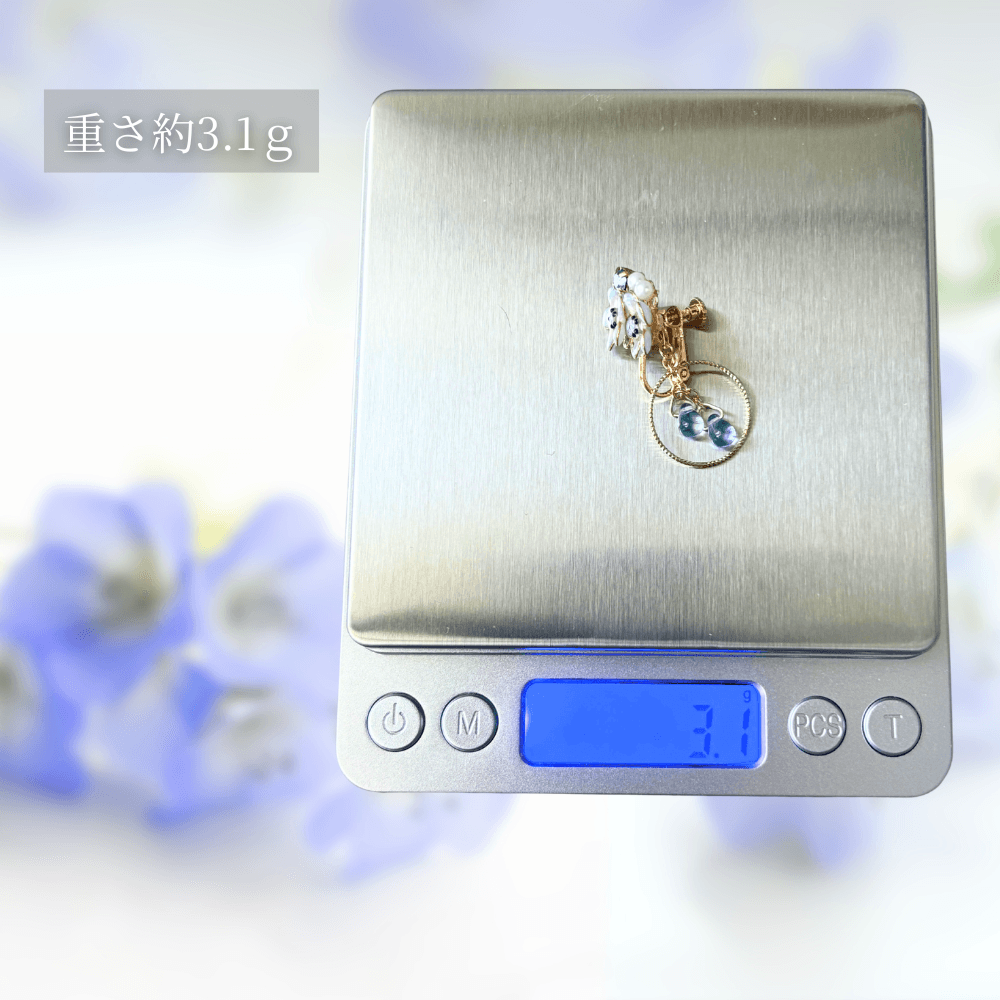 【2wayイヤリング】キラキラ輝く ネモフィラ雫のゆらめき | 16枚目